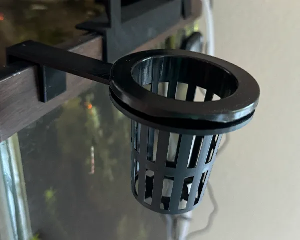 Aquarium net pot hang-on bracket