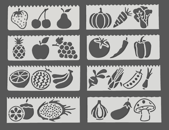 Plantillas de dibujo frutas infantil
