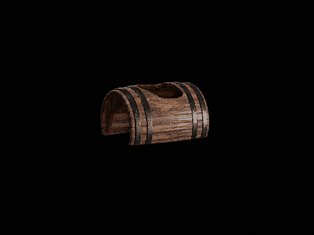 Wooden barrel decoration aquarium/terrarium/miniature