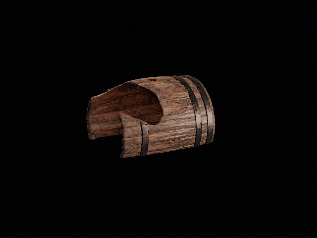 Broken Wooden barrel decoration aquarium/terrarium/miniature