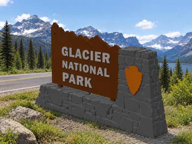 Glacier National Park Entrance Sign