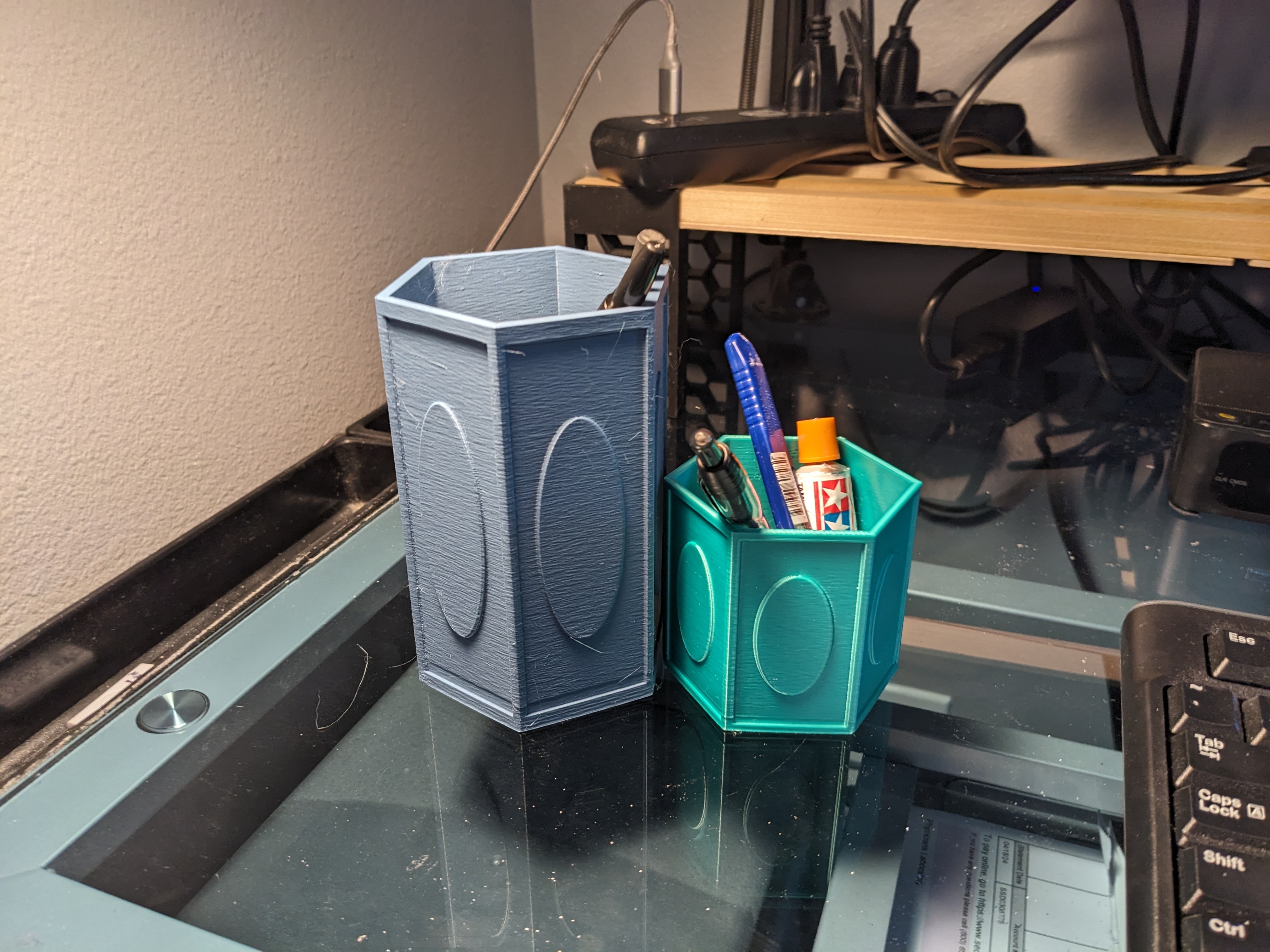 Hexagon pencil holder