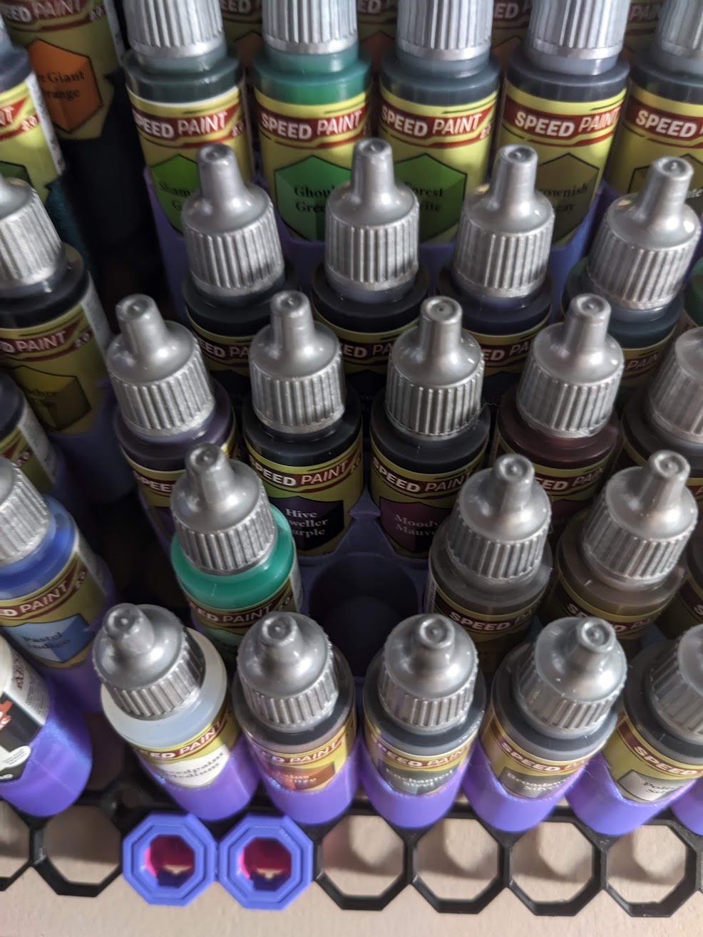 Multiboard/Pegboard 24 Bottle (25mm) Paint Holder with label cutout ...