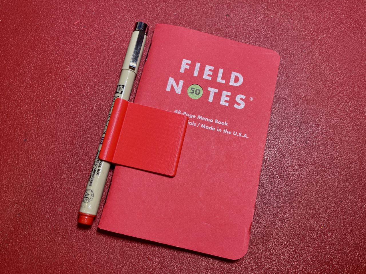 Field Notes Memo Book and Micron Pen Clip