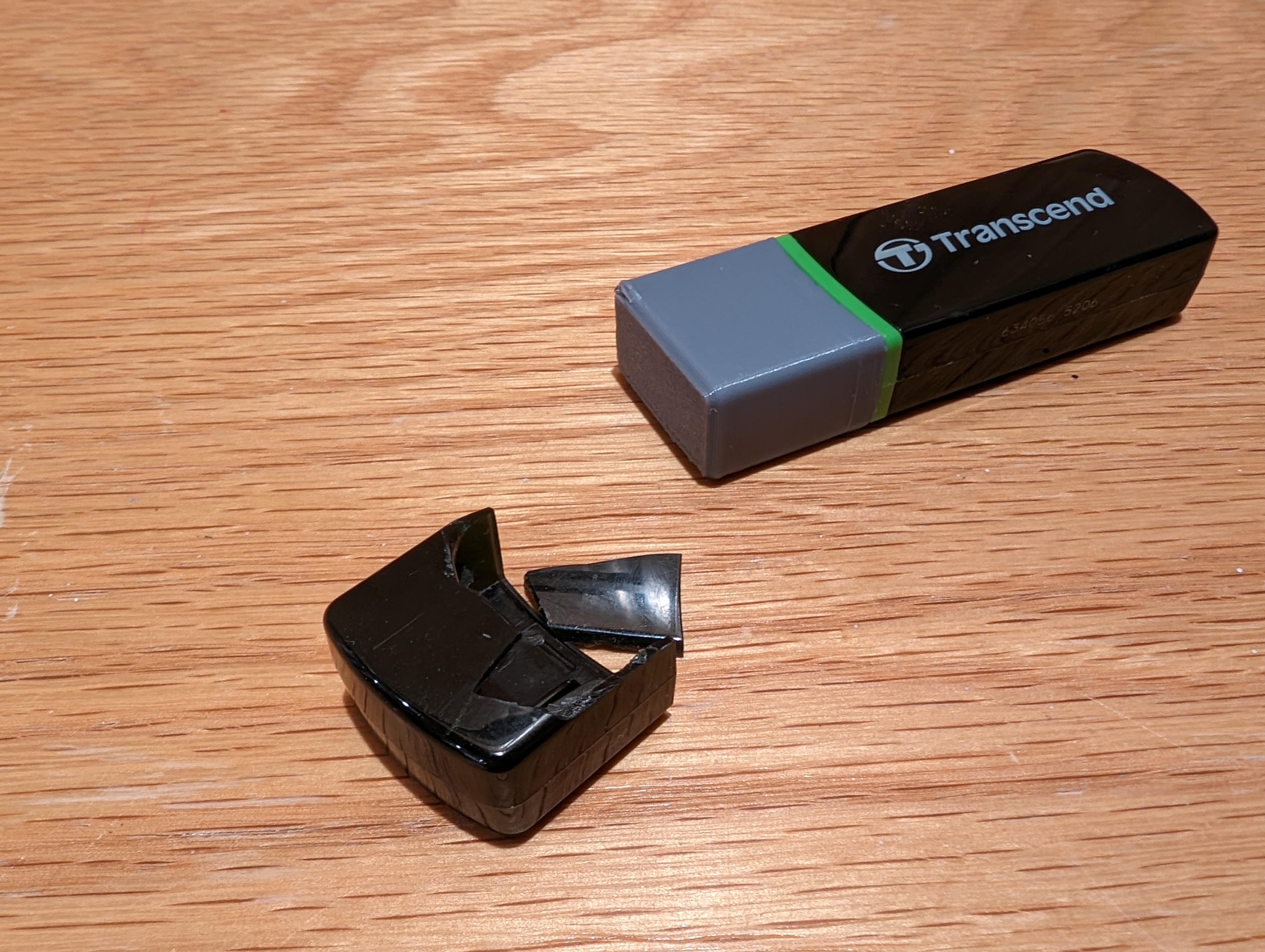 Replacement cap for Transcend SD card reader