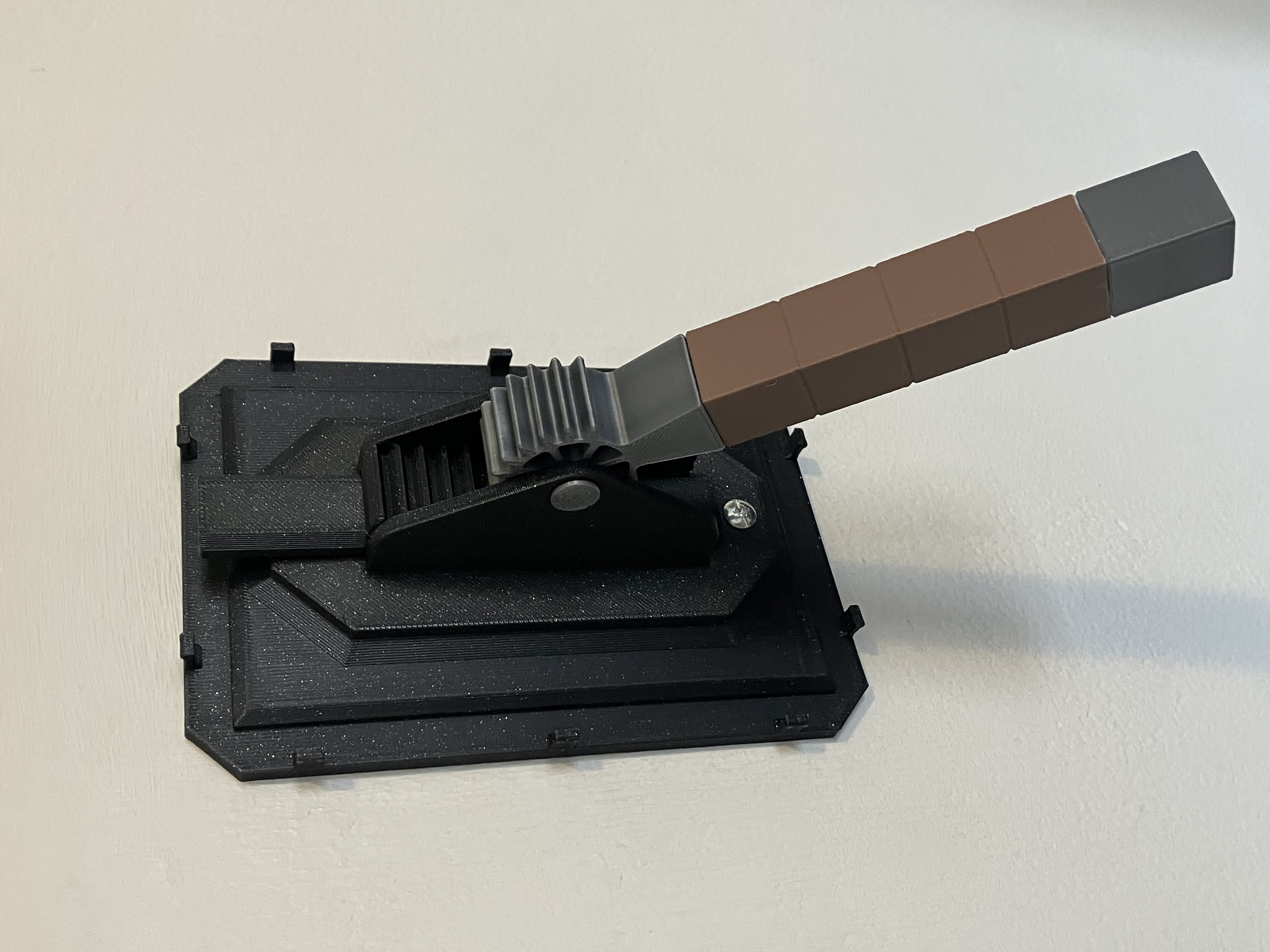 Miniatura 3 do modelo 3D Minecraft Geared Lever Switch (Flat switch)
