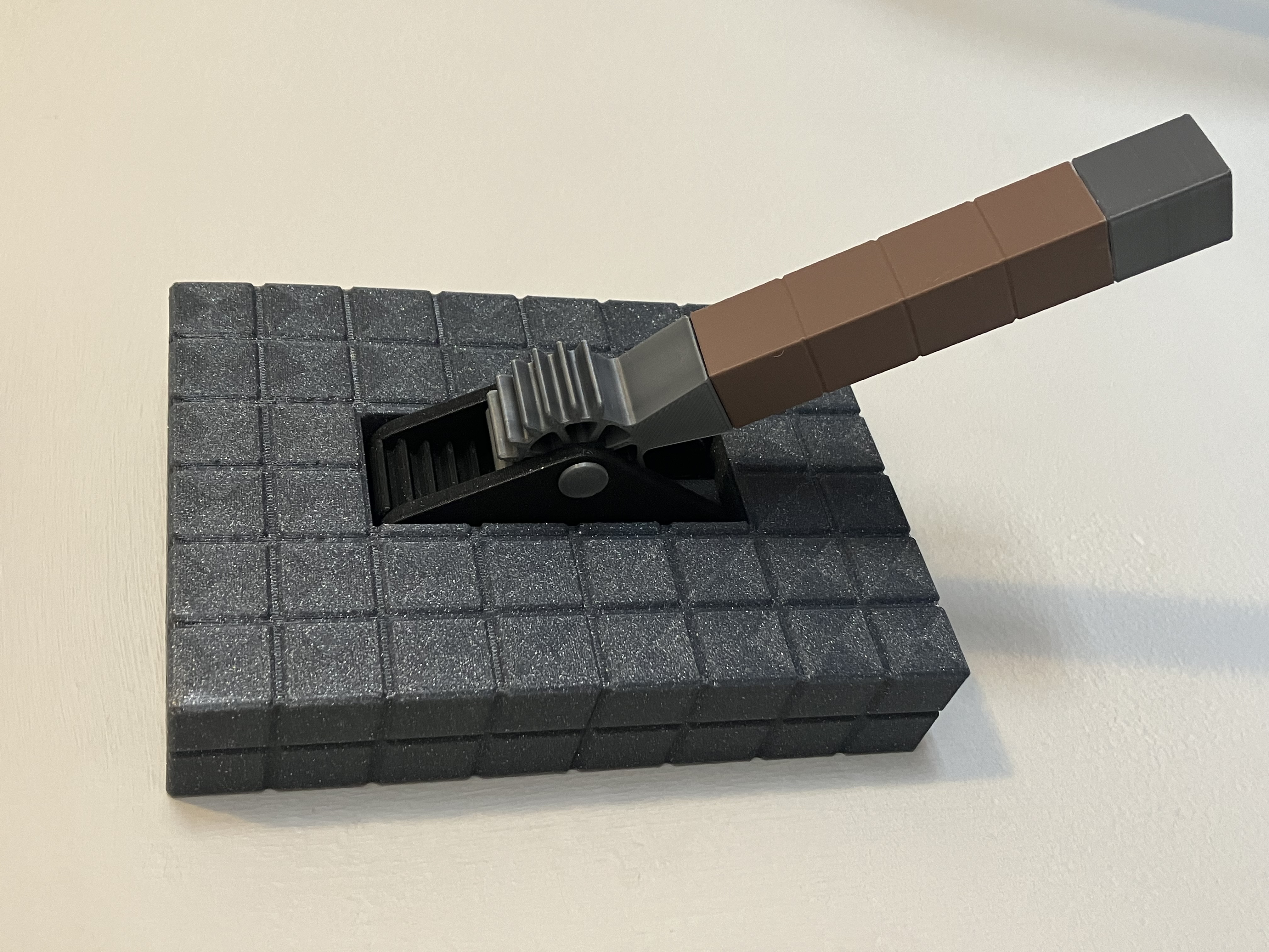 Minecraft Geared Lever Switch (Flat switch)