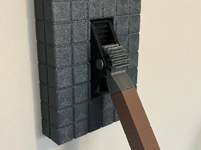 Minecraft Geared Lever Switch (Flat switch)