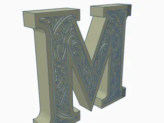 standing initial: letter M by Nina Máčová | Download free STL model ...