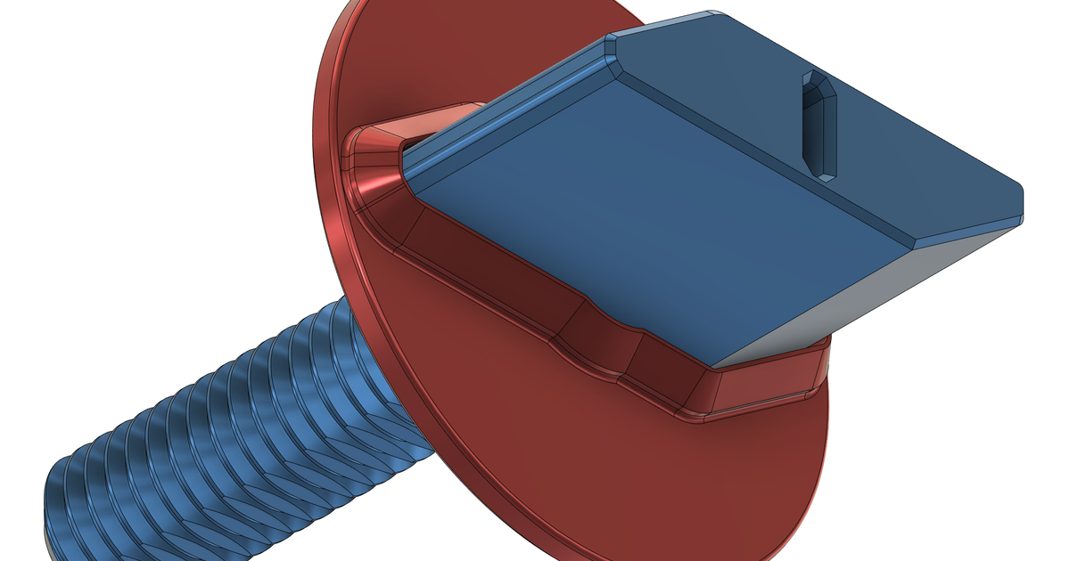 M8 Wing Bolt and Attachable Washer by Jer | Download free STL model ...