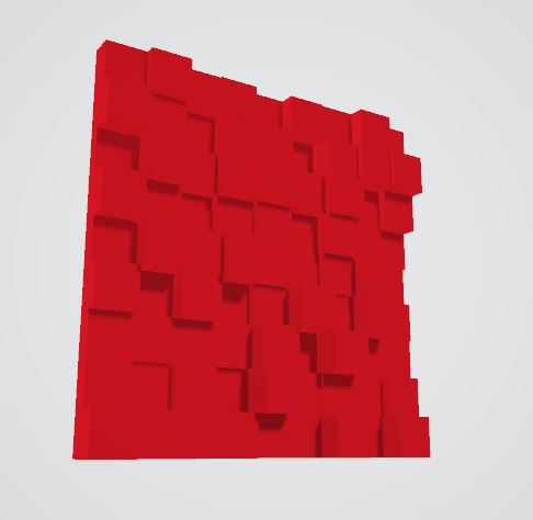 Random acoustic panel generator with tinkercad codeblock