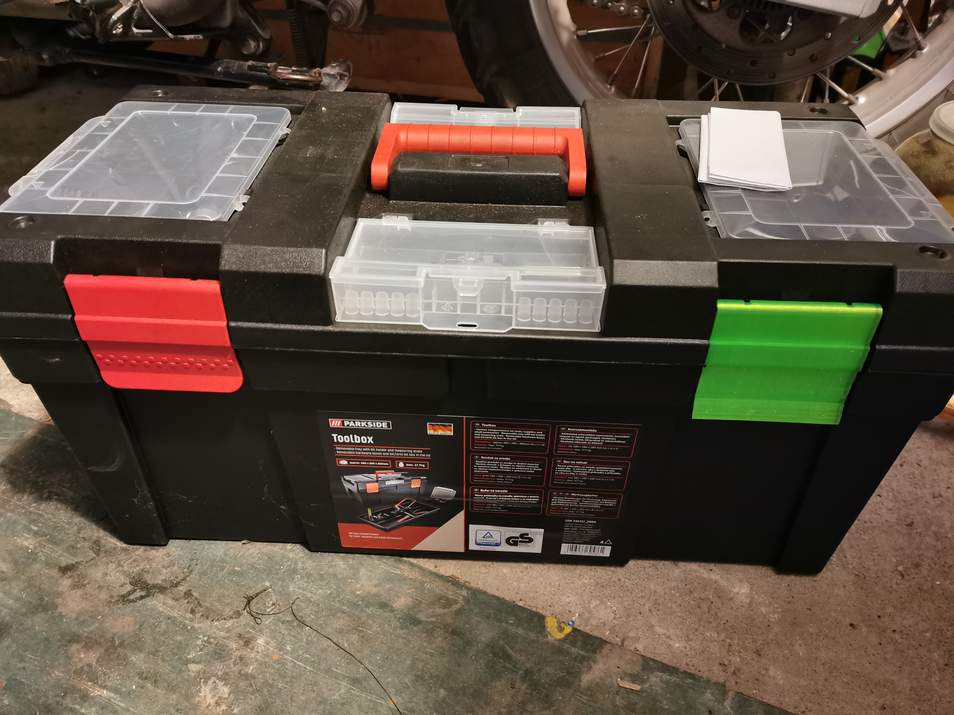 Zámek velkého kufru nářadí Lidl (Lidl toolbox lock)