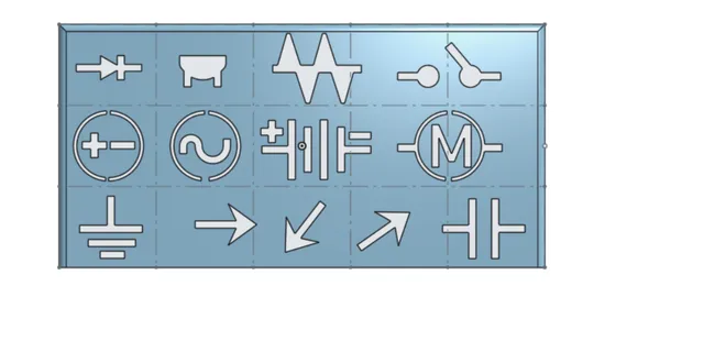 Template for electronic symbols