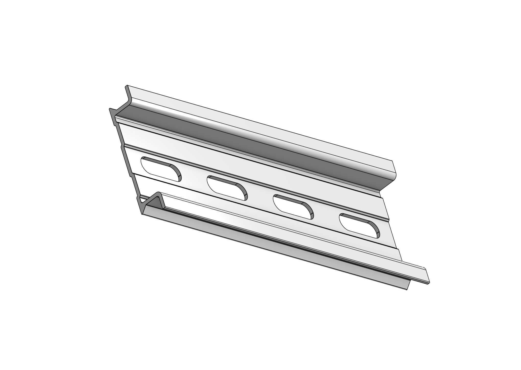 din rail - with the flared base