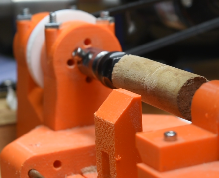 3D printed wood lathe