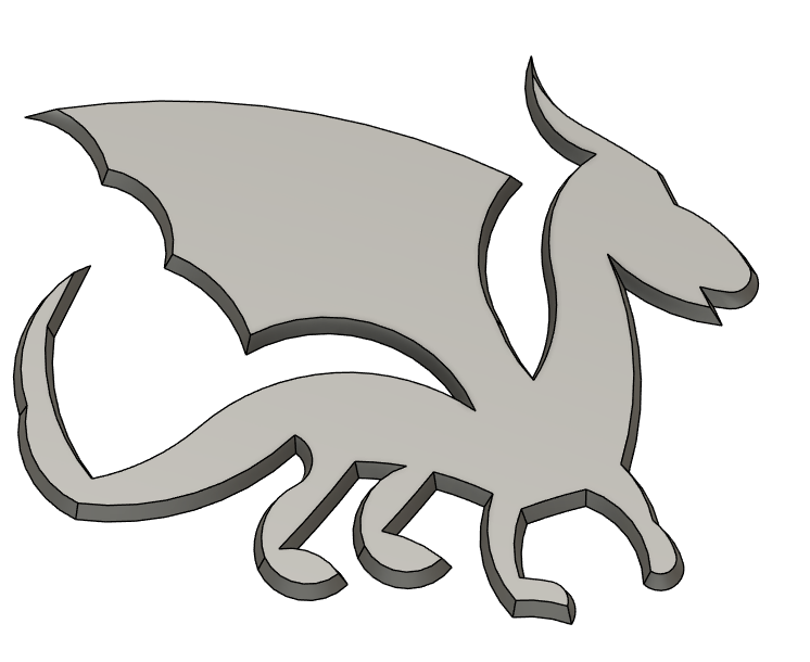 Dragon drawing template by Lucky Luke Download free STL model
