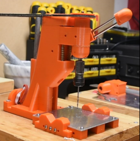 3D printed drill press Table and tube centers 