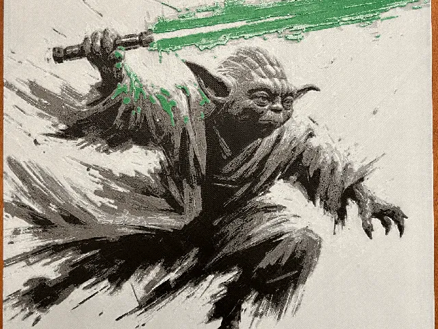 Yoda with Green Lightsaber