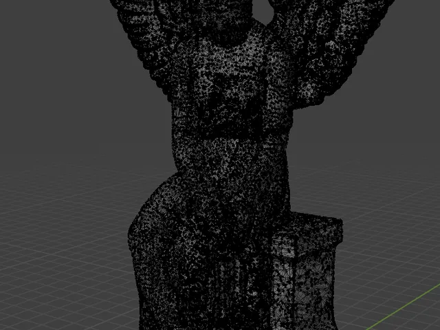 Angel Sitting with Wreath - Solid model