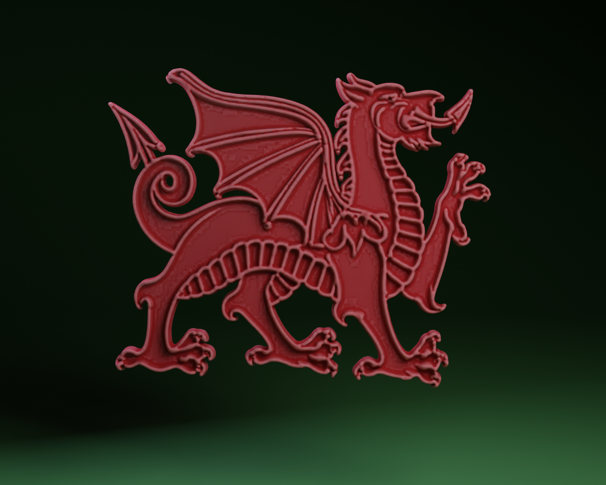 Wrexham AFC Dragon by Peter Farell | Download free STL model ...