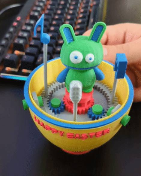 Surprise Bunny Easter Egg Mechanical Toy