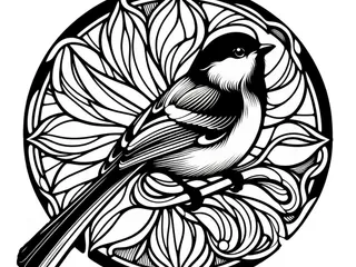 Wall art - A Tit by Nina Máčová | Download free STL model | Printables.com