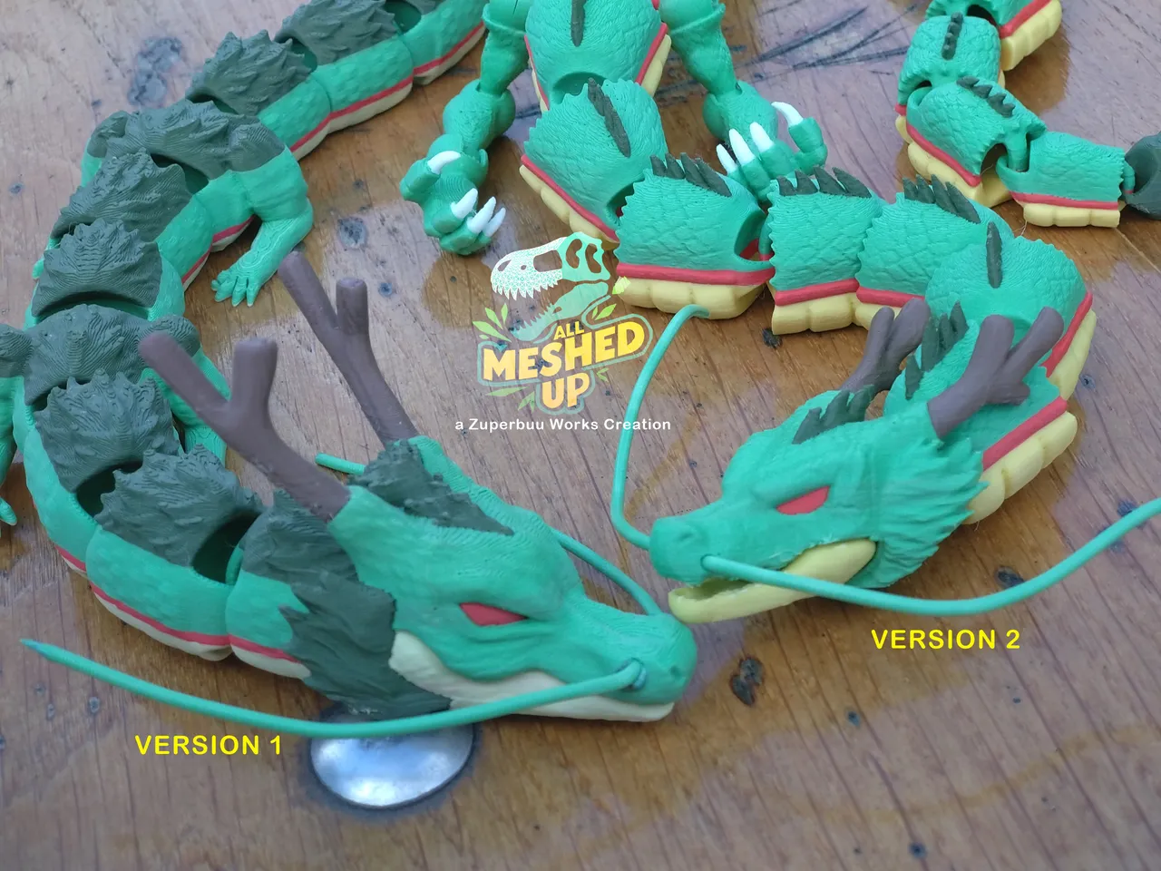Articulated Shenron Dragon Toy v2 by zuperbuuworks