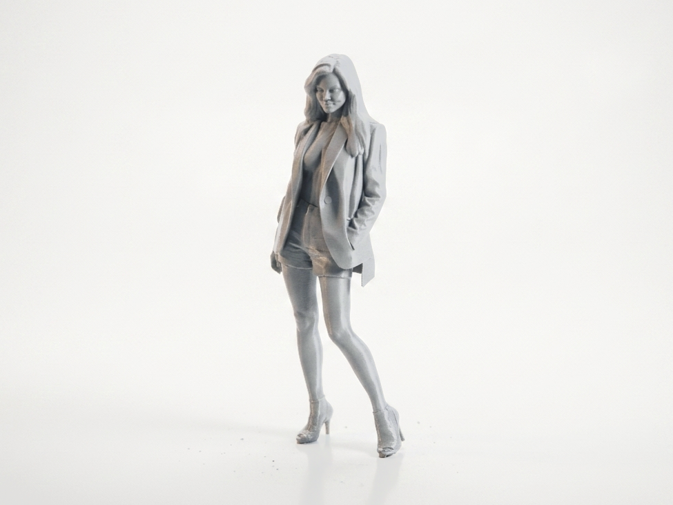 Jacket Lady Figurine Female Figure 3D Printable