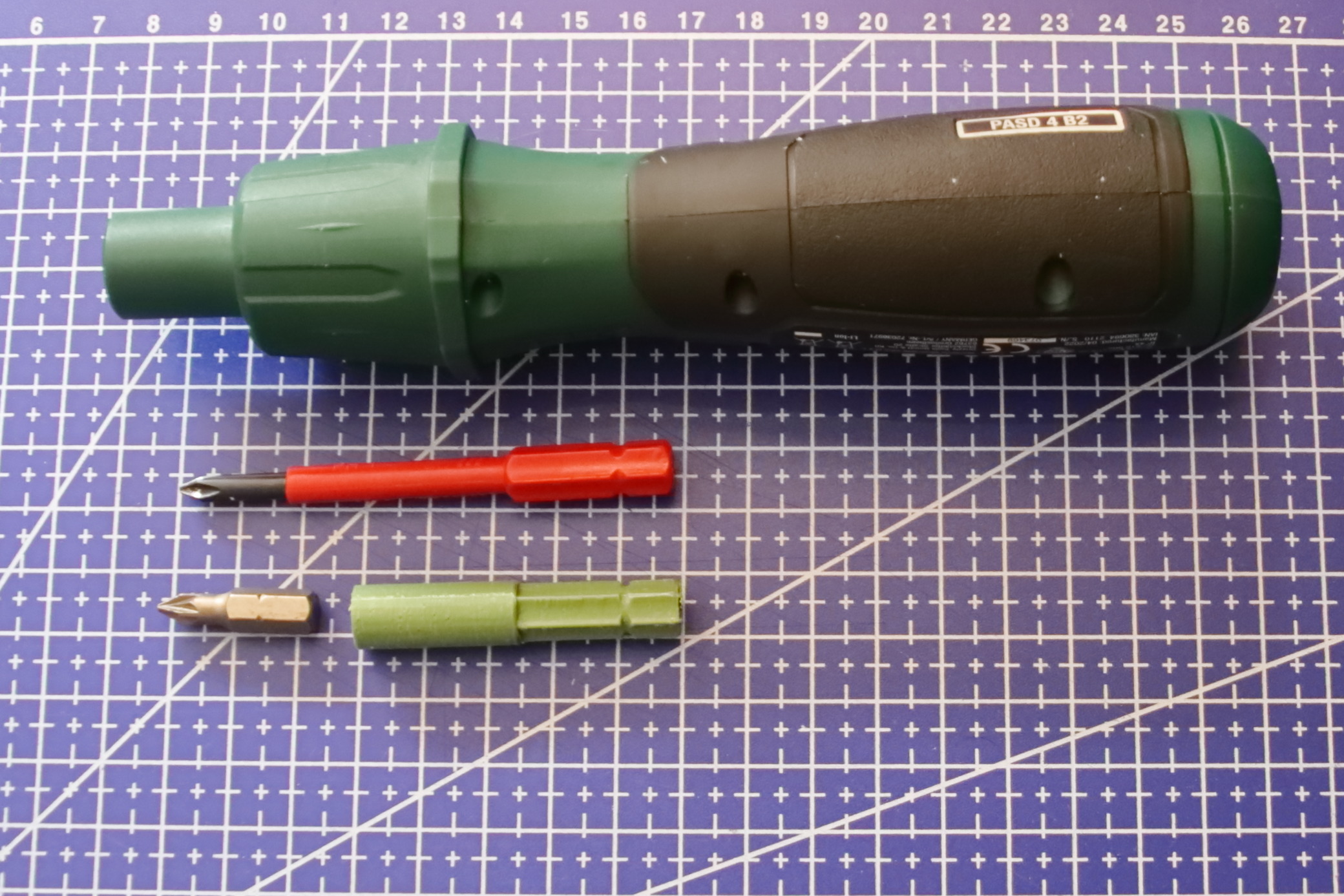 Adapter for Parkside Akku-Screwdriver 4V PASD4B2 Bit deep