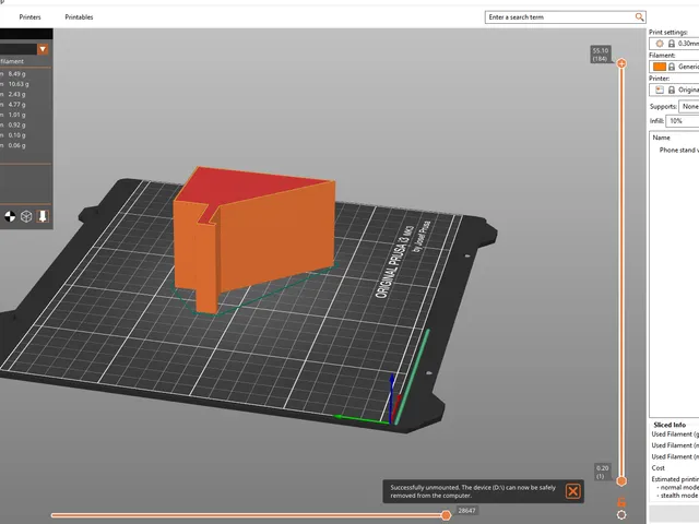 Phone stand very simple for older printers