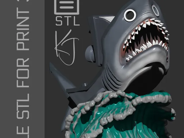 Upgraded Benchy – The Shark of the 3D Printing Seas! (Large File)