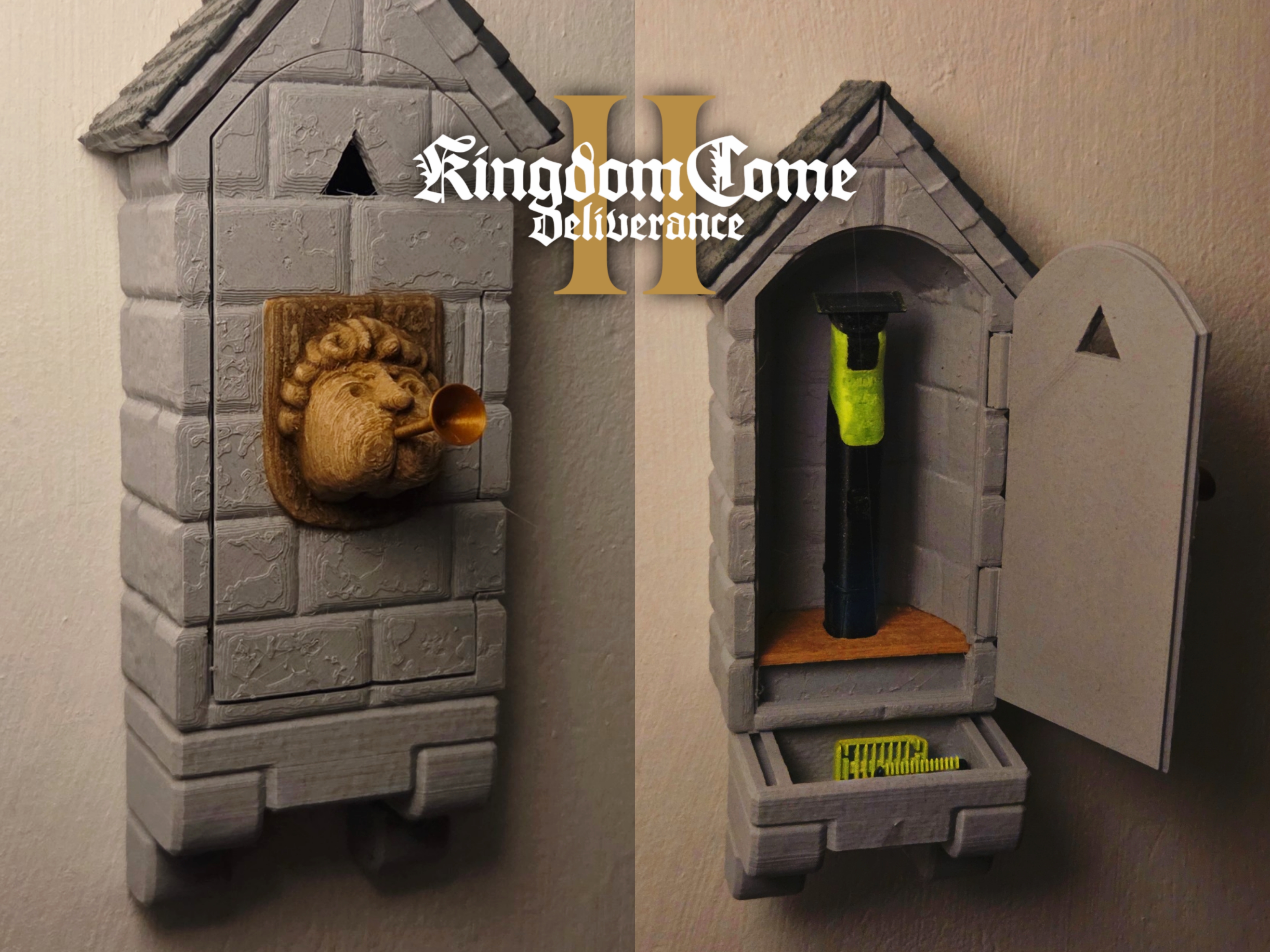 Medieval Castle Toilet Cabinet for Philips OneBlade 360 Inspired by KCD2