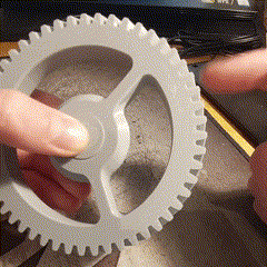 Flywheel Fidget Spinner - Cog/Gear Shape, Print in Place