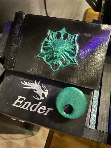 Ender 3 Hinged LCD cover with witcher logo