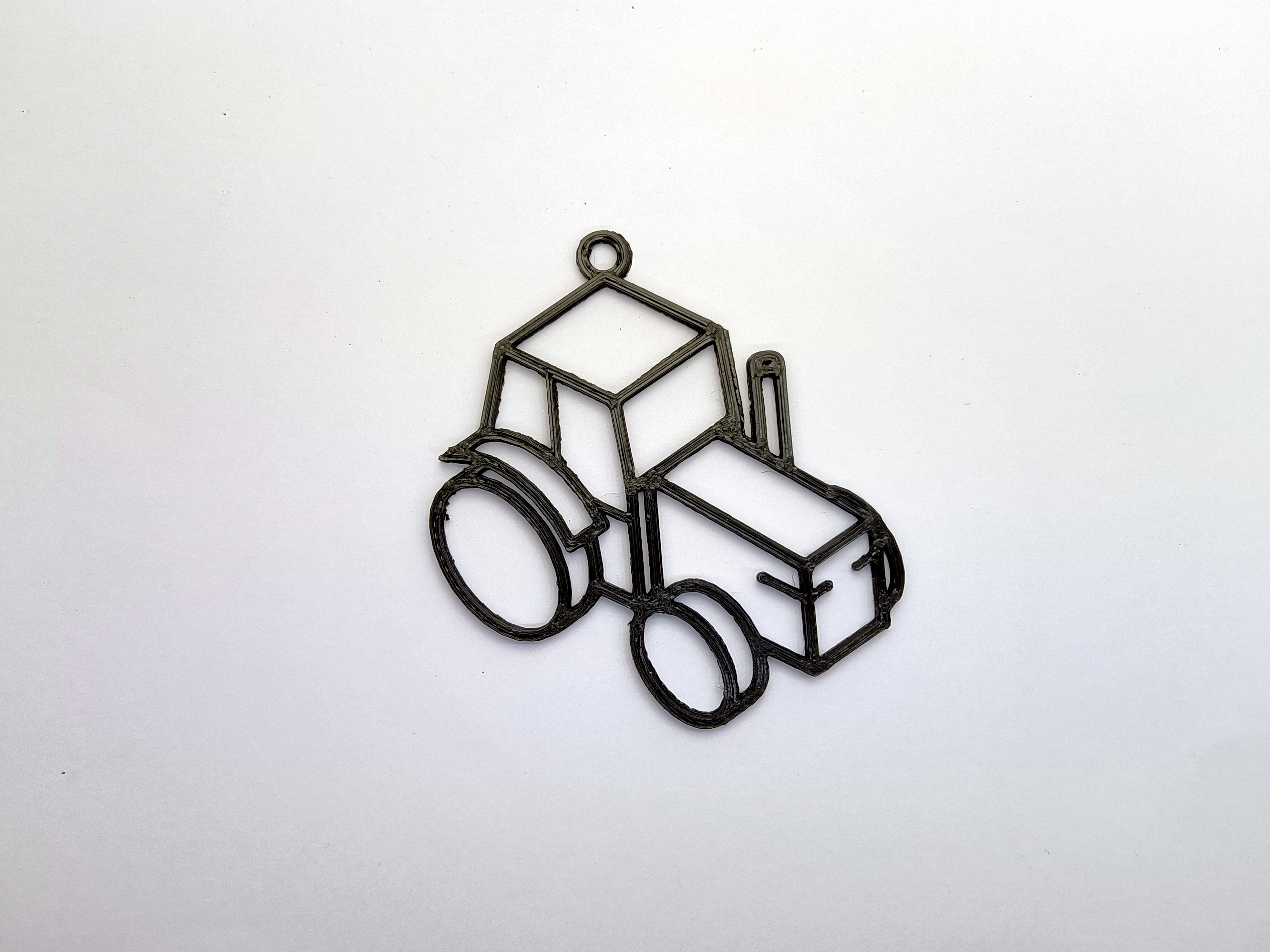 Farm tractor - isometric keychain