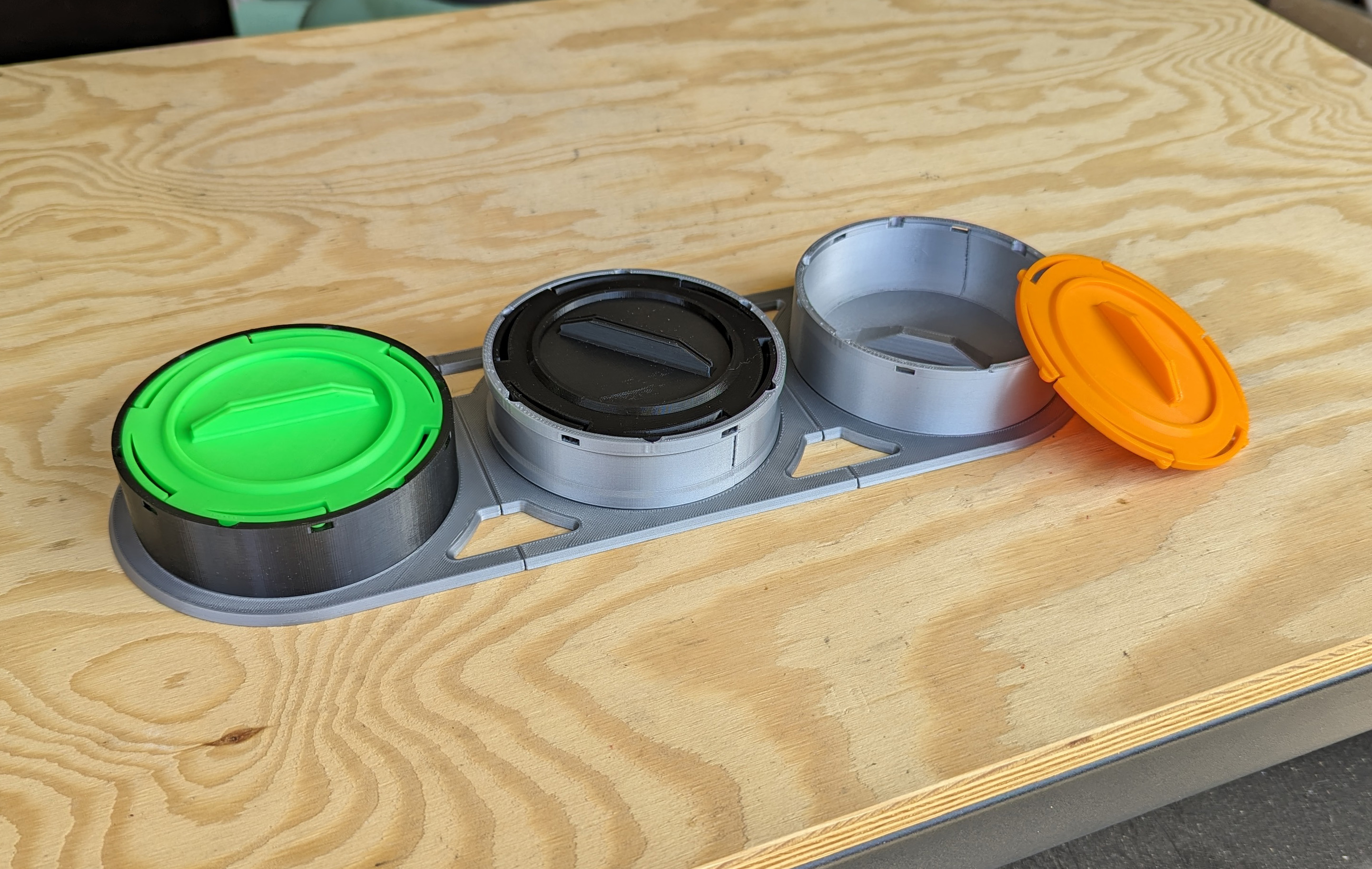 Stackable Container with Snap Fit Lid and Base