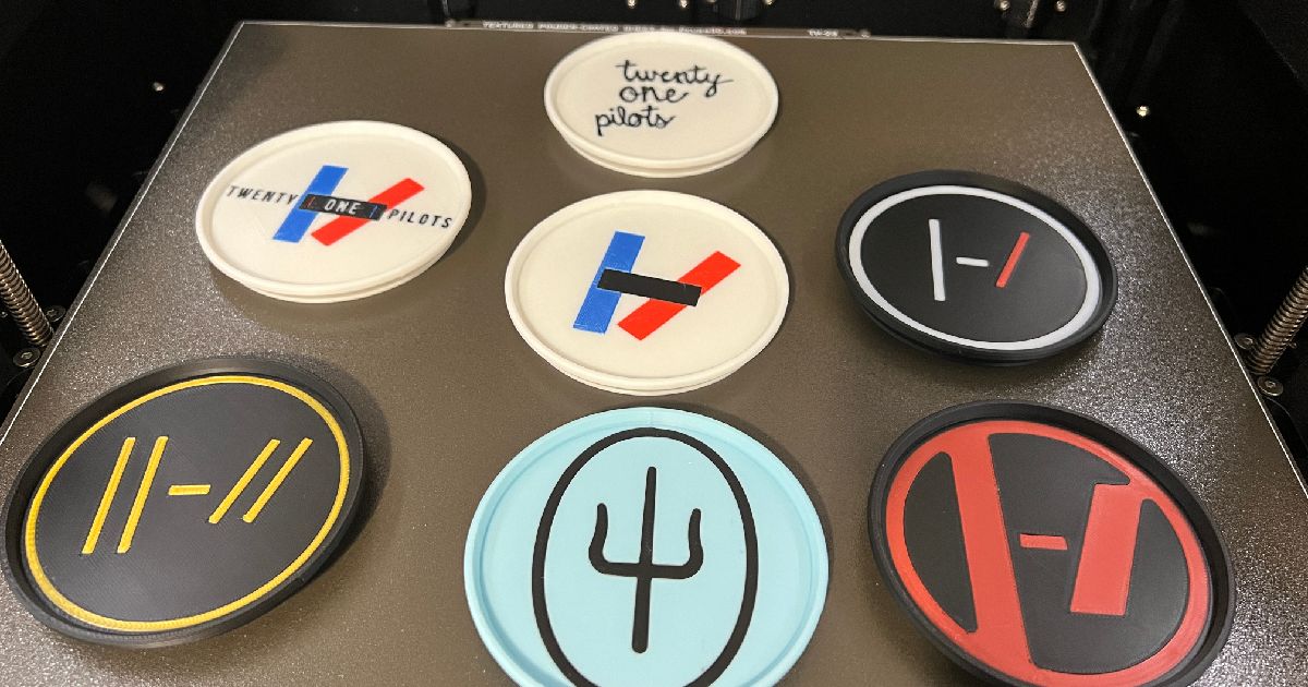 Twenty One Pilots Coasters por hades3d | Descargar modelo STL gratuito ...