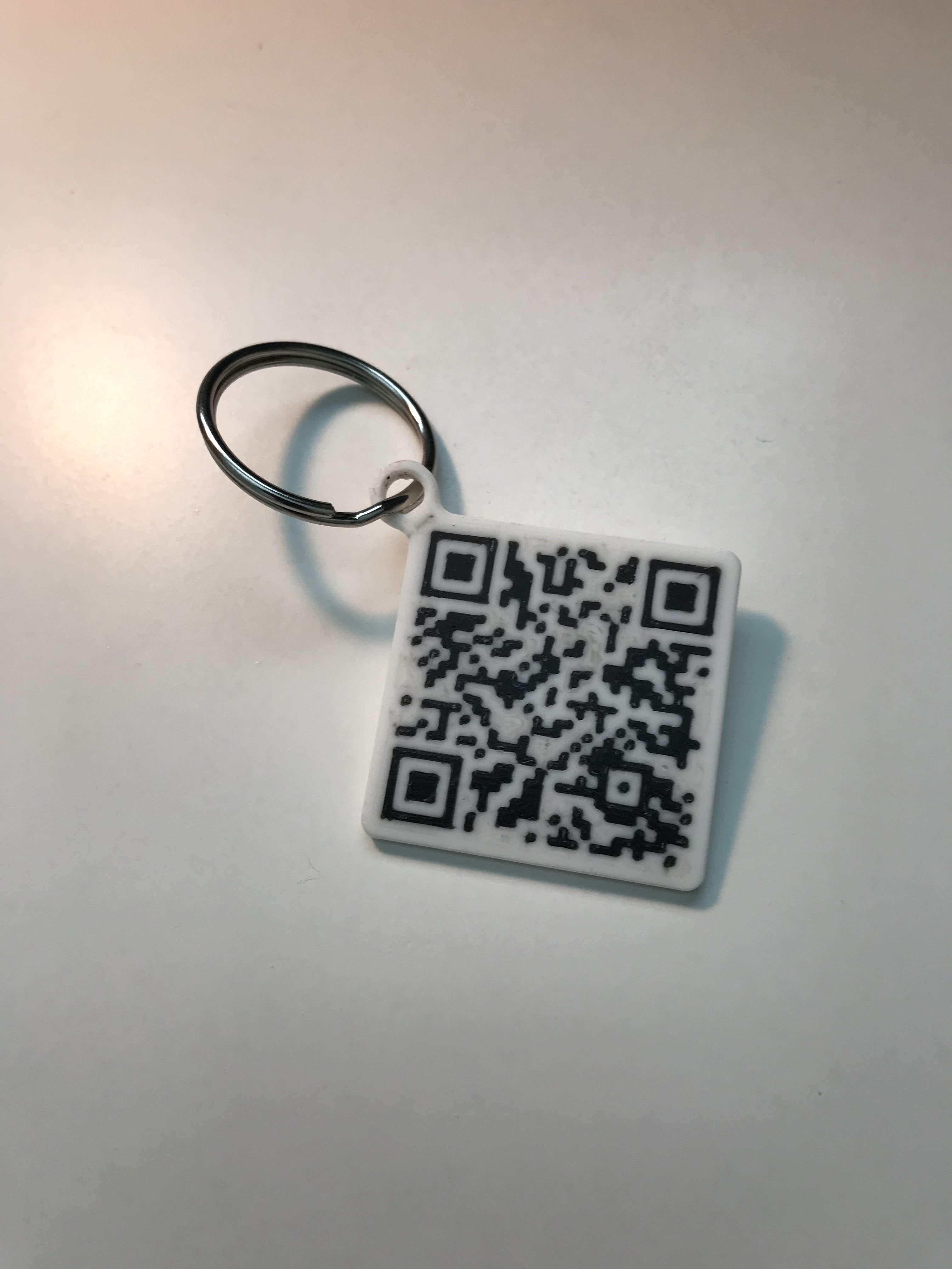 Rickroll QR Code Keychain