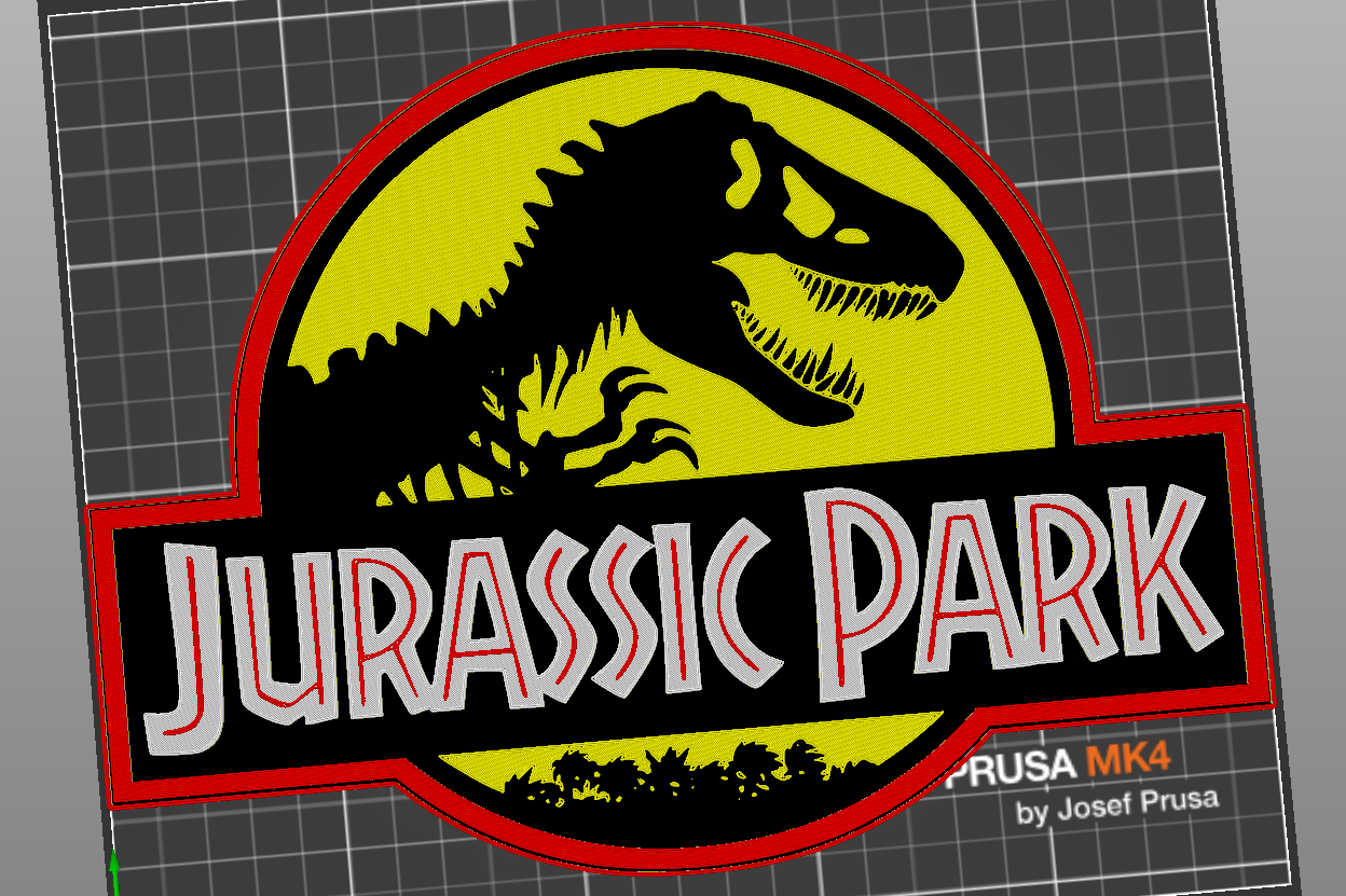 Jurassic Park Logo for MK4IS single extruder