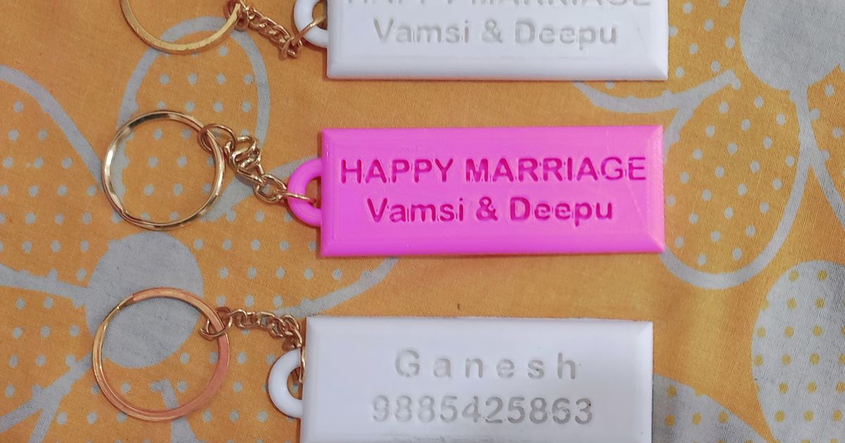 Customized Keychain by Ganesh bkc Download free STL model
