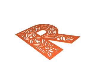 Stencil: Letter R by Nina Máčová | Download free STL model | Printables.com