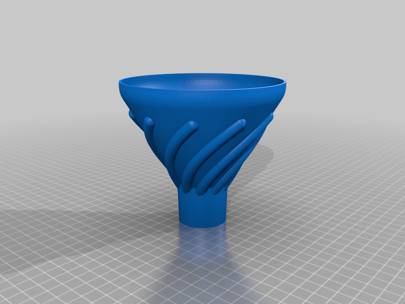 ddl turbo funnel remix with easy customization on fusion 360 by ddl.vnt