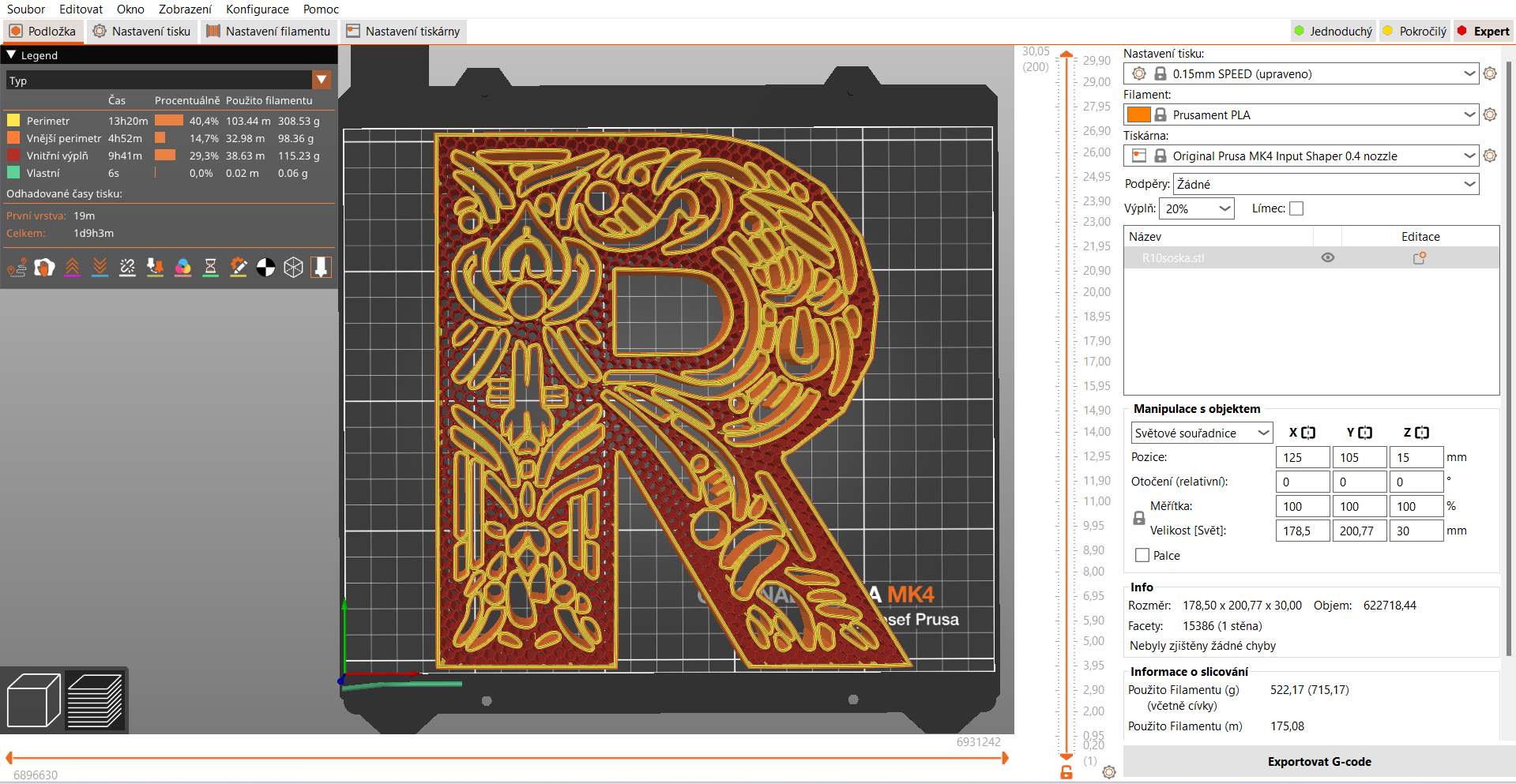 standing initial: letter R by Nina Máčová | Download free STL model ...