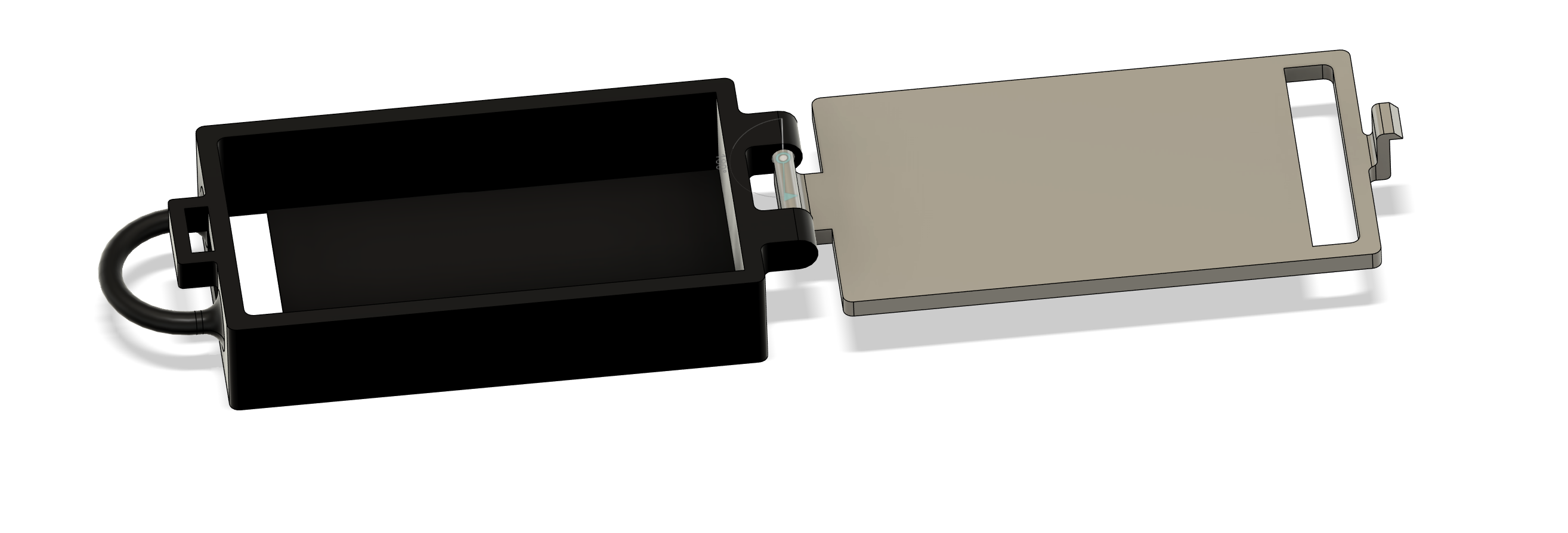 Miniatura 2 do modelo 3D Small Snap Box With Key Chain Ring