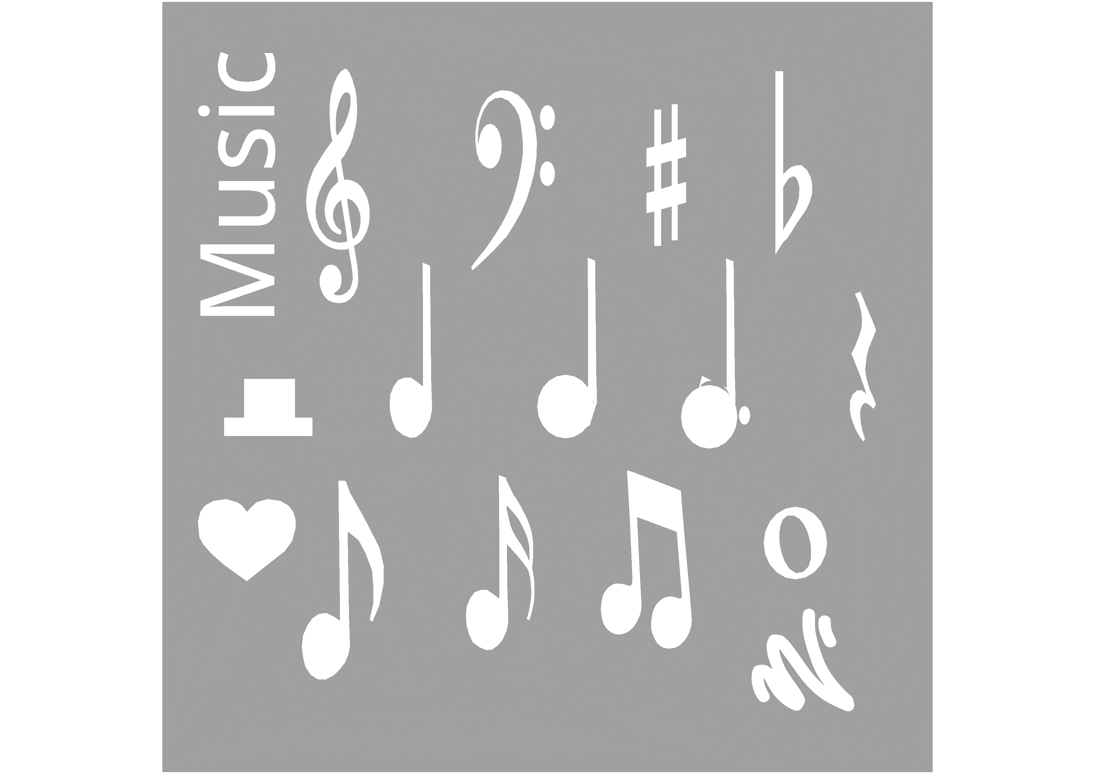 Kreative Schablone für Musiknoten - Perfekt für den Unterricht!