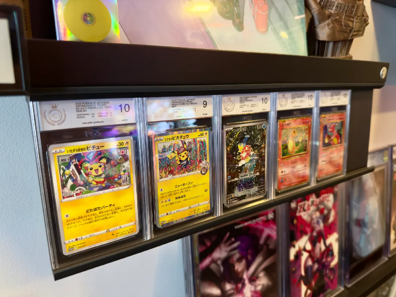 graded card display shelf 48 Card Display – Mix & Match PSA, CGC, One-Touch, Top Loaders & More main image 0