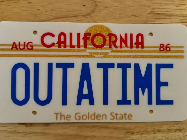 Back to the Future ("Outatime" License Plate)
