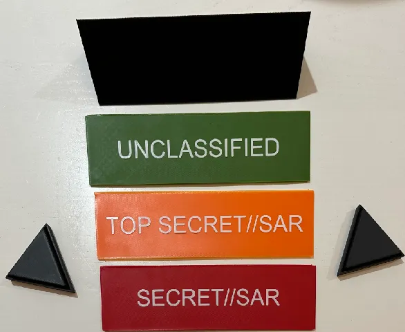 Classification Placard (Three Versions)