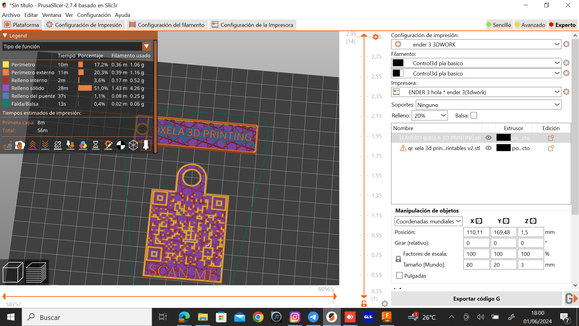 llavero @Xela3dprinting