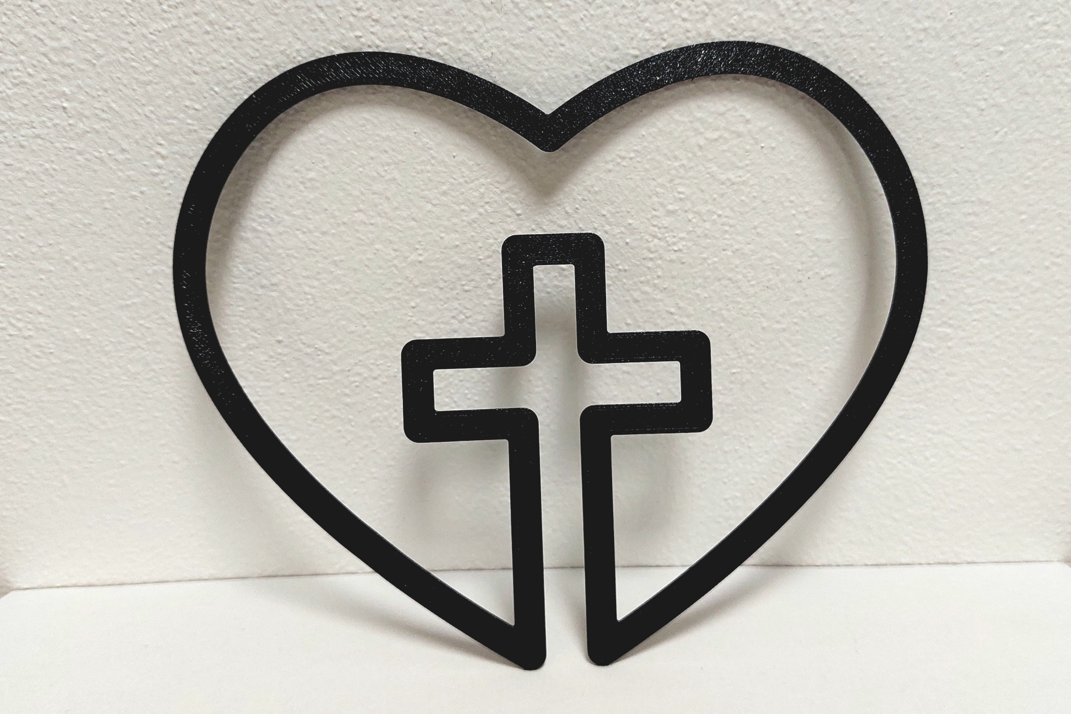 Heart and cross decoration